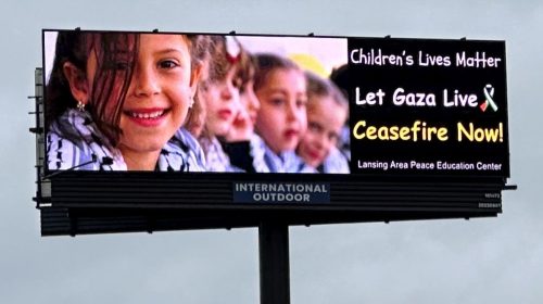 Ceasefire billboard