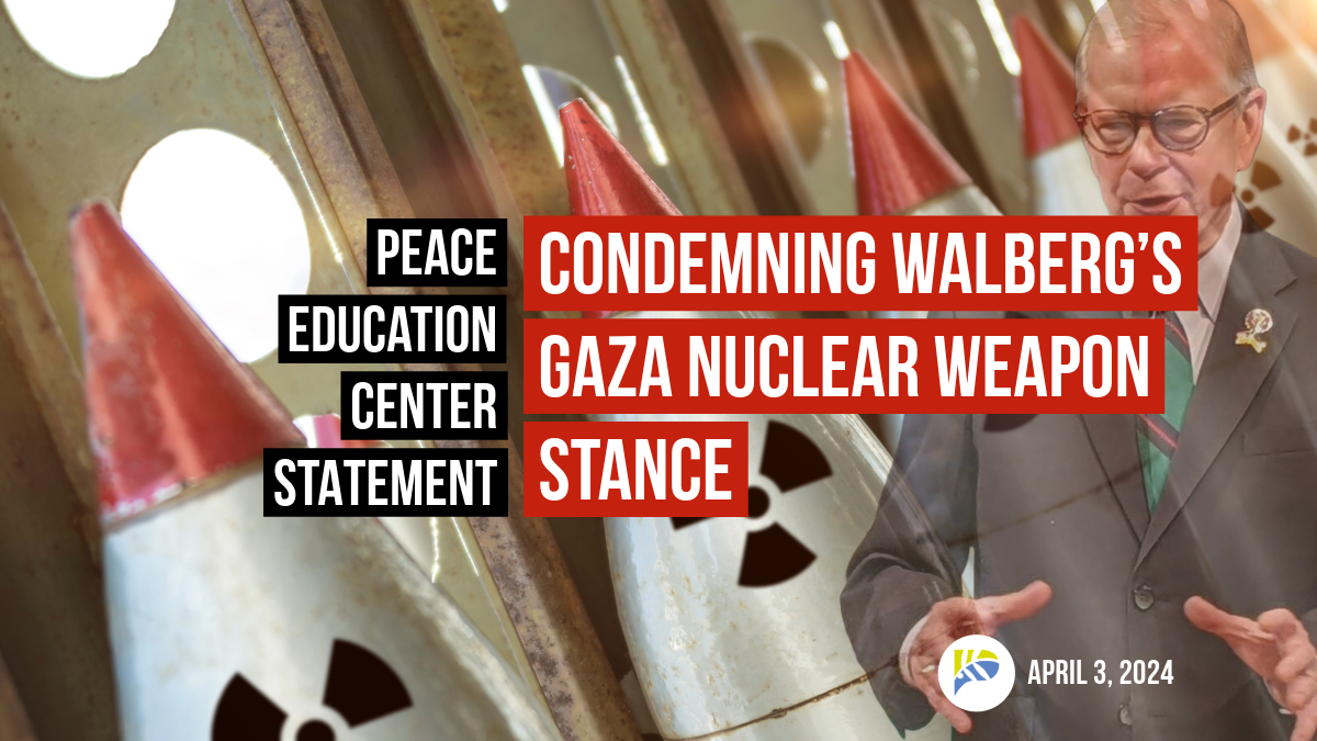 PEC Condemns Walberg’s Gaza Nuclear Weapon Stance